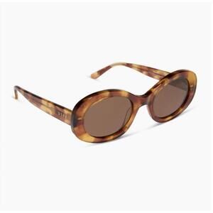 NEW DIFF women's lainey sunglasses in brown fleur brown